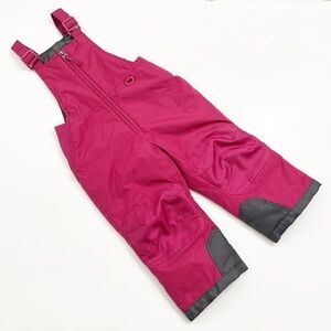 TSLA dark pink baby girl winter insulated waterproof snow/ski bib overalls